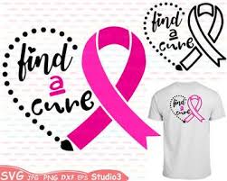 Download icon font or svg. Breast Cancer Ribbon Silhouette Clipart Heart Faith Hope Cure Awareness Svg 59sv