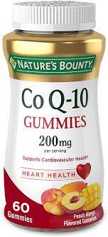 Amazon Com Nature S Bounty Coq 10 Gummies Heart Health 200mg Peach Mango Flavored 60 Each Health Personal Care
