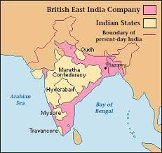 Map of East India Company Territory | British empire in india map, Old map of british