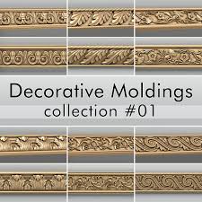 3d Decorative Moldings 001 Model 3d Model Decorative Mouldings Decor Double Door Design