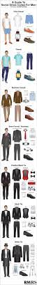 Guide Social Dress Codes For Men Infographic Social Dresses Mens Outfits Dress Codes