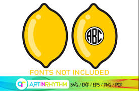 Lemon Svg Fruit Monogram Svg Lemon Graphic By Artinrhythm Creative Fabrica