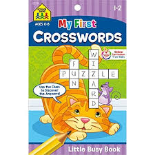 Practice drawing skills and learn about shapes. Buy School Zone My First Crosswords Workbook Ages 6 To 8 1st To 2nd Grade Activity Pad Word Puzzles Word Search Vocabulary Spelling And More School Zone Little Busy Book