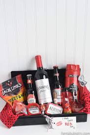 Fill that up with a couple of movies and surround them with boxes of skittles, snow caps and other movie theater type candy. Gift Idea For Him I Think You Re Red Hot Gift Basket Ideas Fantabulosity
