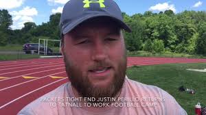 Packers' Perillo works Tatnall football camp