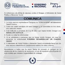 Una vez concluidos los 30 minutos podrás retirarte del centro de si la vacuna que te aplicaron es de dos dosis, el gobierno te contactará nuevamente para indicarte fecha y lugar de tu segunda dosis. Vacuna Contra El Dengue Tiene Varios Requisitos Ministerio De Salud Publica Y Bienestar Social