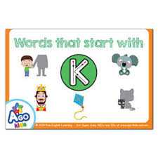 After greek words were taken into latin, the kappa was transliterated as a c. Free Alphabet Flashcards For Words That Start With The Letter K Bingobongo