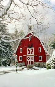 White Christmas Granges Rouges Vielle Maison Vieilles Granges