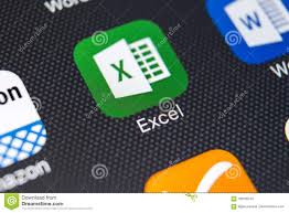 Exel Application Icon On Apple IPhone X Screen Close-up. Exel App ...