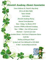 Which uk saints day is on march 1st? St Patrick S Day Themed Quiz Night On March 1 Bernews