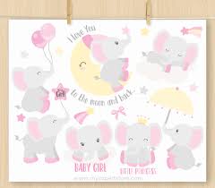 Perfect for baby shower invitations and stationery. Cute Elephant Clipart Digital Clipart Cute Animals Pastel Animals Pink Elephants Baby Shower Graphics New Baby Baby Girl Clipart Clip Art Art Collectibles Kromasol Com