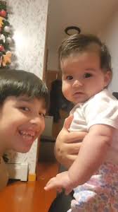 Little sis ain’t having it , , Don’t touch me attitude., Like excuse me,  sir don’t touch me..😂😂😂, #bigbrother #littlesister #donttouchme