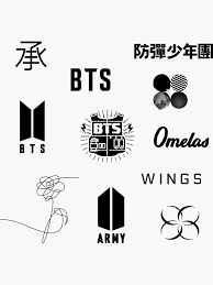 Bts Logo Sticker Pack Updated Sticker By Lyshoseok In 2021 Bts Tattoos Logo Sticker Bts Army Logo