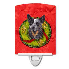 As luck would have it, our neighbor's mixed terrier got pregnant with their oz cattle dog. Australian Cattle Dog Christmas Wreath Ceramic Night Light Walmart Com Walmart Com