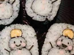 飾り巻き寿司 雪だるま 海苔巻き by miffy baby レシピ 飾り巻き寿司 クリスマスパーティー レシピ 海苔巻き