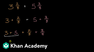 He says that it is similar to adding two fractions with common denominator. Adding Mixed Numbers With Like Denominators Video Khan Academy
