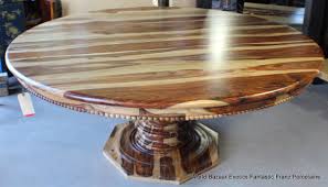 60 Pedestal Round Massive Dining Table Solid Indian Rosewood Smooth Carvings Dining Table Table Indian Rosewood