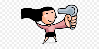 The weather, medication, genetics, are all causes of dry hair. Girl Blow Drying Her Hair Royalty Free Vector Clip Dry The Hair Cartoon Free Transparent Png Clipart Images Download