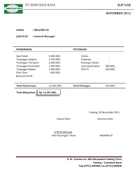 Berikut format slip gaji yang umum ada di slip gaji karyawan: Contoh Slip Gaji Excel Malaysia