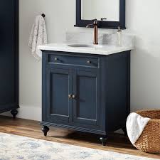 30 Keller Mahogany Vanity For Undermount Sink Vintage Navy Blue Bathroom Vanities Bathroom Blue Bathroom Vanity Small Bathroom Vanities Bathroom Vanity