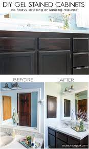 Steps for refinishing kitchen cabinets. Diy Gel Stain Cabinets No Heavy Sanding Or Stripping Maison De Pax