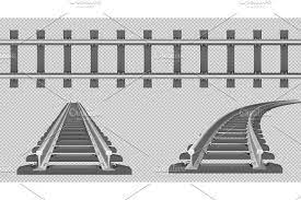 Vector Rails Straight And Turn In 2021 Train Vector Rails Vector