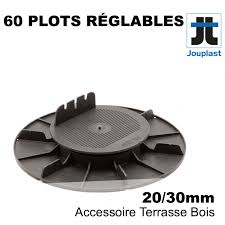 Plot lambourde réglable de 25 à 40 mm pour terrasse bois et composite. Promo 30 Sur Plot Reglable Terrasse Pvc H 2 3 Cm Central Bois