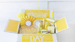 Consider gifting a box of sunshine to cheer them up! 10 Things To Put In A Sunshine Box By Lindi Haws Of Love The Day