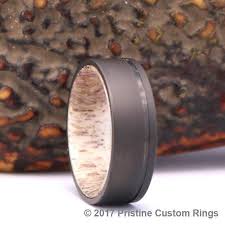 Antler Sand Blasted Titanium Wedding Band Gunmetal Grey Etsy Titanium Wedding Rings Titanium Wedding Band Mens Wedding Rings