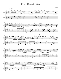 River flows in you series: River Flows In You Flute Duet Sheet Music For Flute Woodwind Duet Musescore Com
