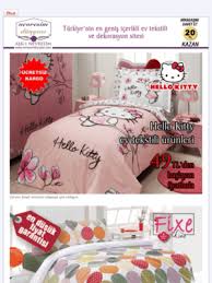 haftasonu surprizi hello kitty 49 tl den tek pikeler 19 tl den bebek nevresimleri 24 tl den baslayan fiyatlarla nevresim home textile home decor hello kitty