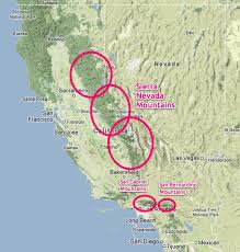 Based upon google maps, its features include: The Largest And Snowiest Ski Areas In California Are Located In The Sierra Nevada Mountains