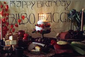 On september 22, 3001, bilbo celebrated his 111st (the book called the eleventy first birthday) birthday party. The Lord Of The Rings Bilbo Baggins 111th Birthday Feast Feast Of Starlight Birthday Bilbo Baggins Happy Birthday