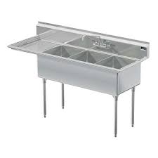 triple bowl stainless steel kitchen sinks
