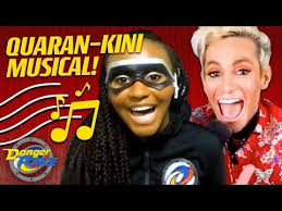 Frankini Frankie Grande Is Joined By The Danger Force Team And Captain Man Cooper Barnes In An Amazing At Home Quarankini Musi In 2020 Musicals Frankie Grande Kini