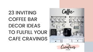 These shelves provide plenty of space to hang mugs, as well as to store coffee equipment and provisions. 40 Creative And Inviting Coffee Bar Decor Ideas