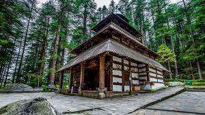 Hidimba Devi Temple wooden pagoda architecture surrounded by cedar forest in Manali Himachal Pradesh