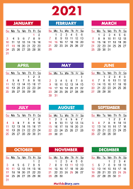2021 Calendar With Holidays Printable Free Colorful Red Orange Sunday Start Matildastory Com Calendars are available in pdf and microsoft word formats. colorful red orange sunday start