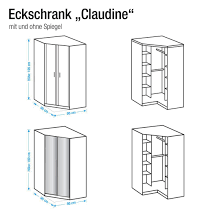 Eckschrank Soala Mit Spiegel Online Mobel Eckschrank Mobel Online Kaufen