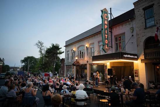 Photo of people gathered outside the Capitol Theatre Port Hope