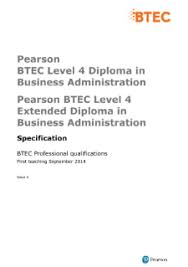 Btec Professional Business Administration L4 Pearson Qualifications