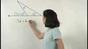 This figure has all the given and unknown parts labeled for you. Exterior Angle Theorem Mathhelp Com Geometry Help Youtube