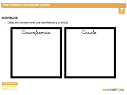 Circunferencia y círculo. Fichas de geometría para niños