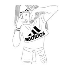 Adidas Outlines Iphone Image 4290831 By Sharleen On Dessins De Fille Dessin Noir Et Blanc Dessin Ado