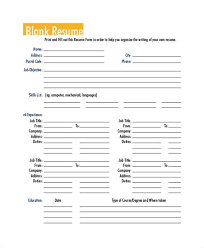 The formats available online can be via pdf, or as a word document or on google doc. Resume Templates Free Download And Print Blank Resume Templates 32 Free Samples Examples
