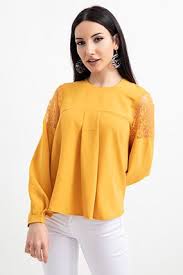 by 4316 gupur detayli bluz bluz kadin bluz modelleri