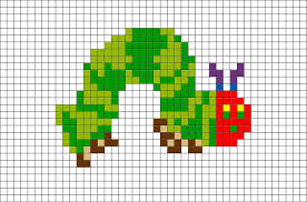 The Very Hungry Caterpillar Pixel Art Brik