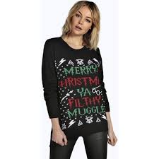 Boohoo Erin Ya Filthy Muggle Christmas Jumper Filthy Muggle Christmas Jumpers Merry Christmas Ya Filthy Muggle