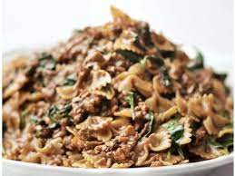 Farfalle Abruzzese With Veal Porcini And Spinach Recipe Cook The Book Recipe Ground Veal Recipes Veal Recipes Pasta Recipes