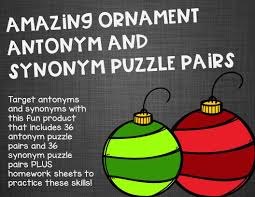 Amazing Ornament Synonym And Antonym Puzzle Pairs 36 Pairs For Both Synonyms And Antonyms Antonym Speech And Language Synonyms And Antonyms